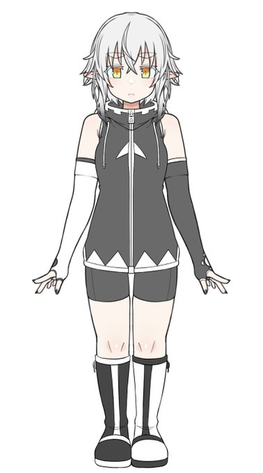 モノクロちゃんを着せ替えするの楽しい、。 