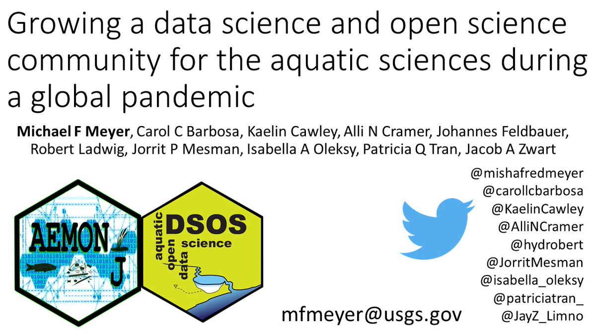 Tomorrow's the big day! If you wanna check out awesome #OpenScience #Limnology #Hydrology #Oceanography talks and posters, come to DeVos River Overlook - E &amp; hear work from me <a href="/fawda123/">Marcus W Beck</a> <a href="/carlymnology/">Carly</a> <a href="/wes_slaughter/">Wes Slaughter</a> <a href="/DrBenthos/">David Gillett</a> and more! #JASM22