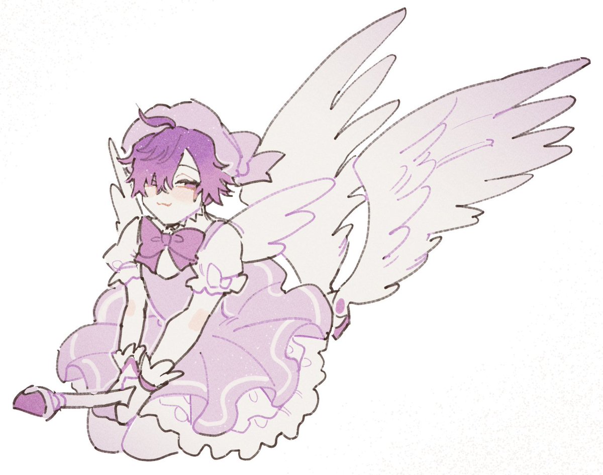 kinomoto sakura crossdressing 1boy male focus wings solo dress cosplay  illustration images