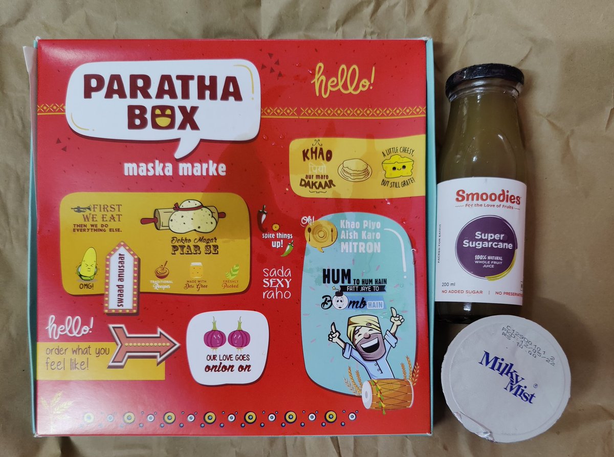 Lakshmiiie's tweet photo. Beautiful packaging #amazonfoods
#parathabox https://t.co/aKCCvayKzd