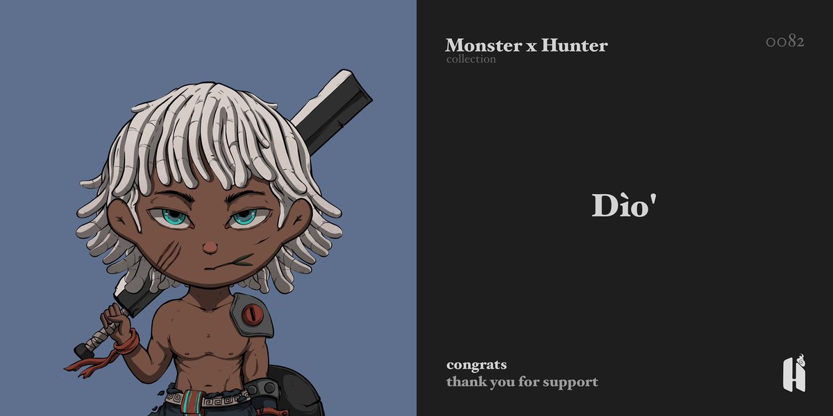 hudcheuu's tweet photo. Monster x Hunter Collection ✅
🙏 Thank @Subli8_ @r1l4x @deussivecrypto @0xwenrich for supporting my artwork. 🥰

🐳 Link OpenSea
https://t.co/VpPDokploQ

👾 Join Discord 
https://t.co/wAUrJjt8MZ

#nftcollector #NFTs #NFTCommunity https://t.co/2KtEemjyla