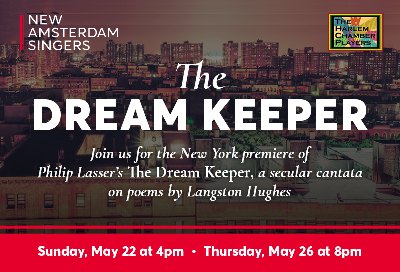 One week from today, the first of our two concerts with the <a href="/HarlemPlayers/">HarlemChamberPlayers</a>, feat. New York premiere of Philip Lasser's 'The Dream Keeper" and works by William Grant Still, Adolphus Hailstork, Undine Smith Moore &amp; more. Tkts at nasingers.org/events