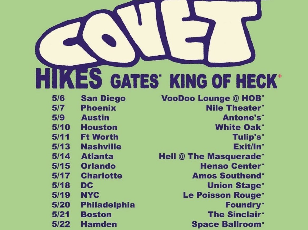 gatesmusic's tweet photo. Coming up on the last week of our leg on this tour! It’s been really great. Orlando tonight, tickets for our select dates (last show in CT) avail at https://t.co/BAgpgEGRxD https://t.co/ExNt5AWW8o