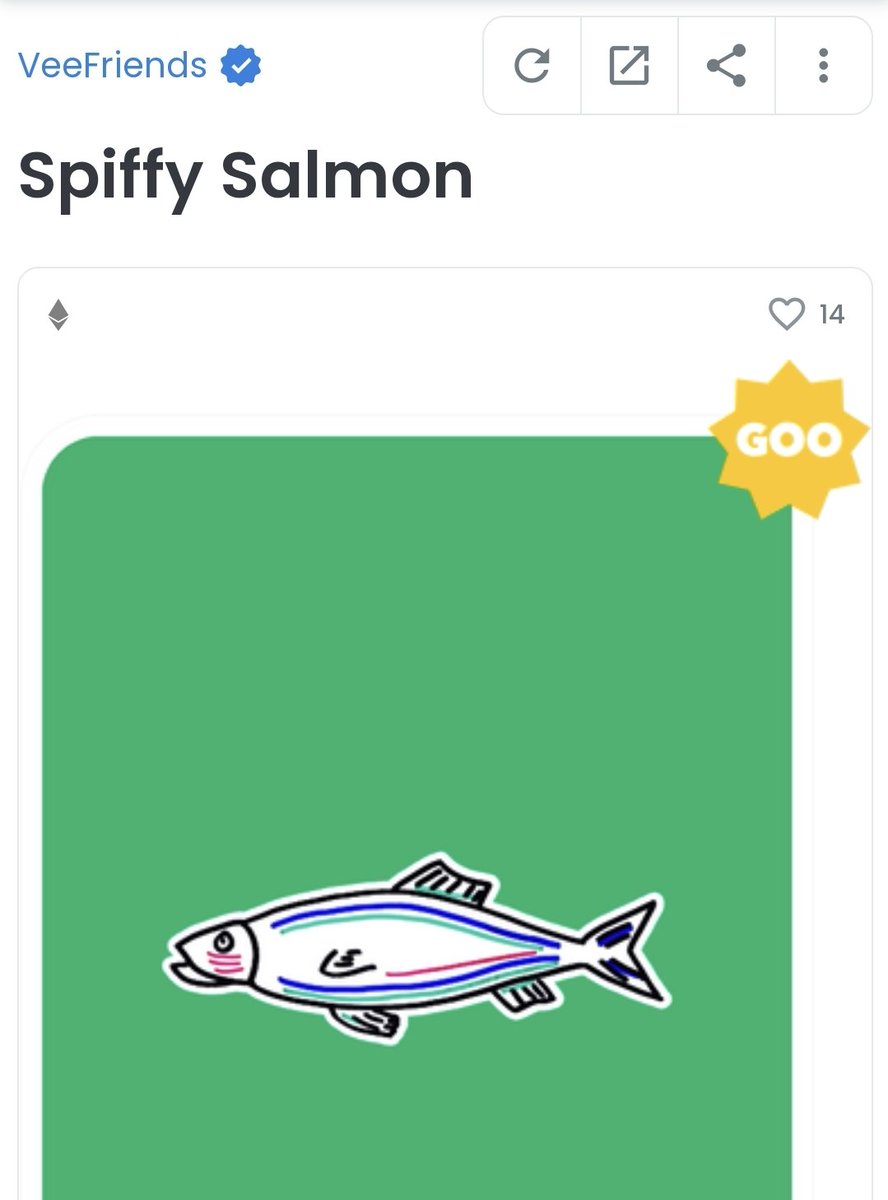 veerivals's tweet photo. @KushCabinNFT @revolt_tyranny @HashBastardsNFT @BushidoApes @BoredApeNotClub Spliffy Salmon is much cheaper than this shit. https://t.co/nrtICMwsd0