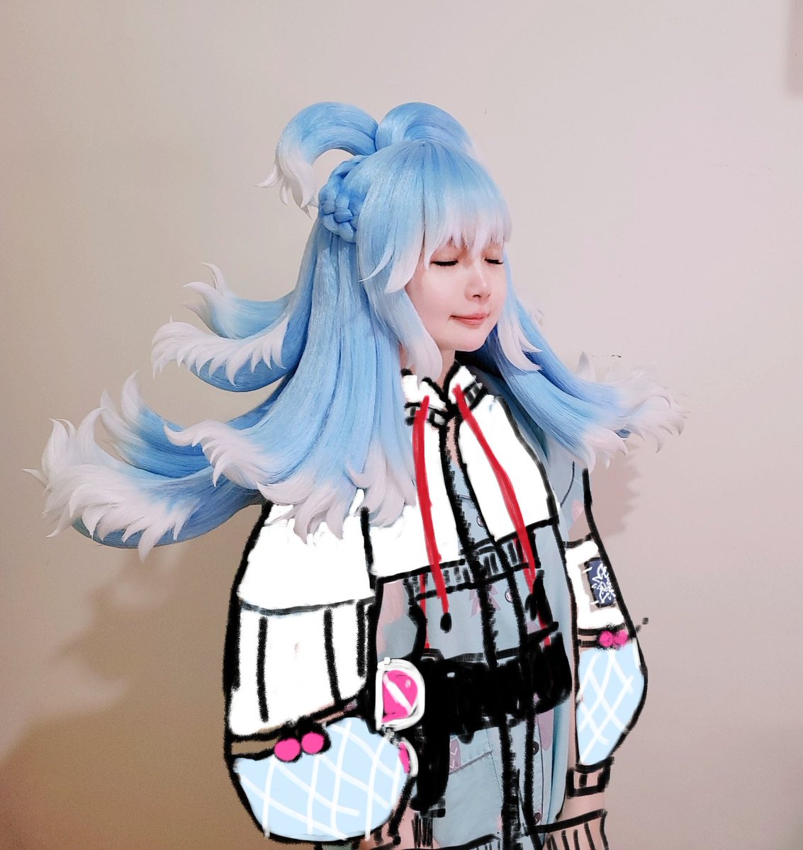 punipun7's tweet photo. Mencoba wig @kobokanaeru seberat samudera karya @92lau 🌊☔
Kepala hamba rasanya terkipli-kipli
#AeruSeni https://t.co/A8xviPjcLw