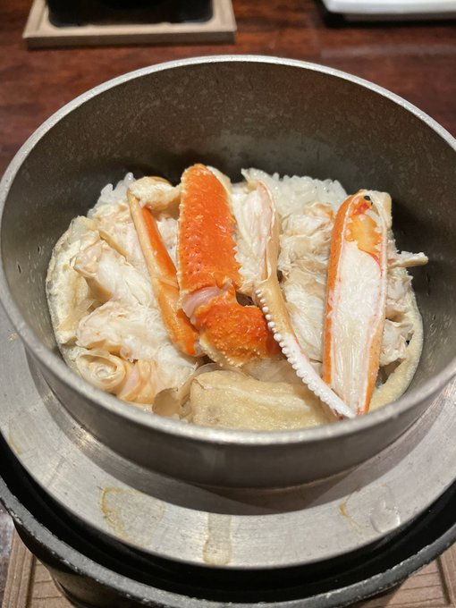 蟹🦀蟹🦀 美味しかった🤤 https://t.co/rrpCF5vMFF