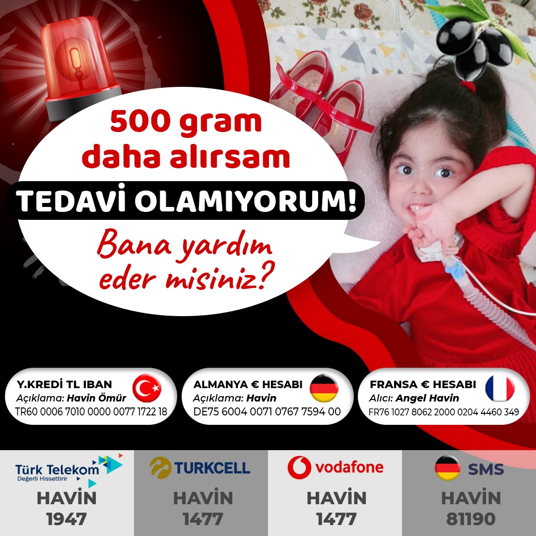 SmaHavinnefesol's tweet photo. ❗ DUYURU ❗
Yarın (Pazartesi) saat 18:00 de Havin'in sesini duyurabilmek için Tag çalışması yapılacaktır.4 yıldır tedavi olmayı bekleyen kızımızın ilacını alabilmesi için bize omuz verin lütfen🙏

#Bitcoin #Binance #BTC #EUROVISION #pazar #BNB #SHIB #survivor2022allstar #TikTok https://t.co/qj4HSdG7UM