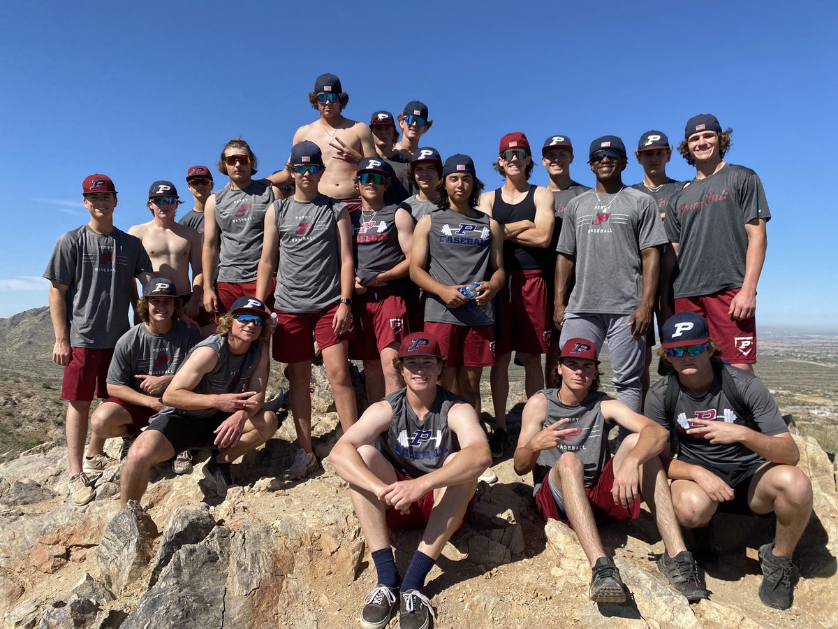PerryBaseball07's tweet photo. From unranked to on the brink of a championship appearance at the end: the varsity season wrapped up in Game 2 of the semifinal series with Chandler. 

This group of Pumas was as gritty as they come. They represented the best of #PumaBall. Thank u to our 15 seniors! #brotherhood https://t.co/h6XhBG4EvP