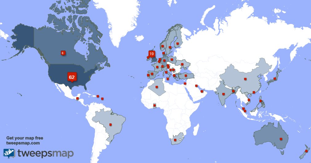 I have 2 new followers from Canada, and more last week. See tweepsmap.com/!cubfinder