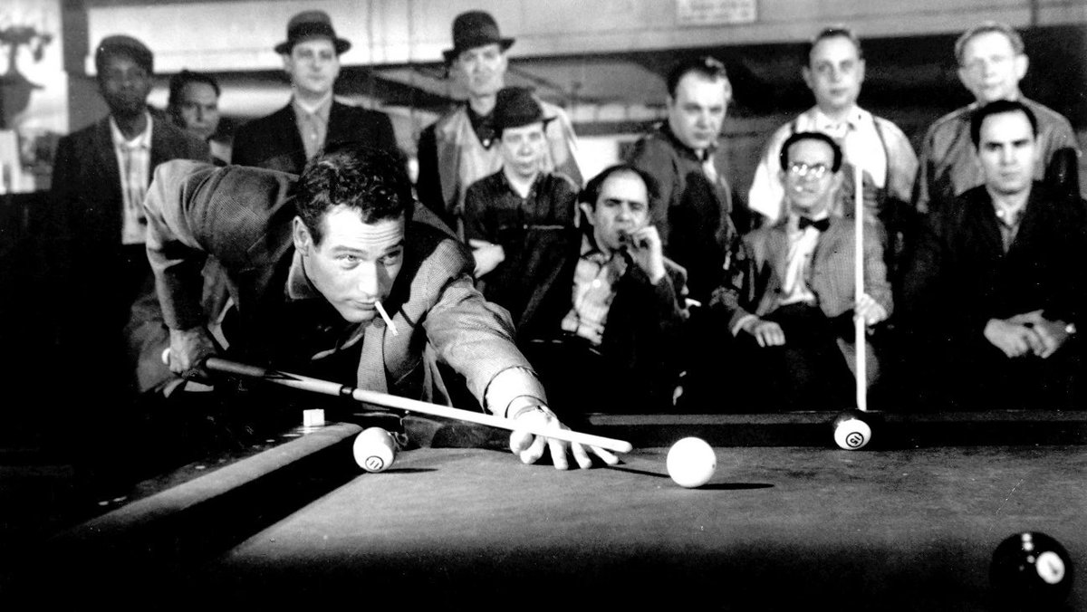 jl_lambert's tweet photo. @tbarnaud .
Il n'y a guère de "jeu" (sauf social) dans la "Règle du jeu", alors : hors concours !
Mais dans "L'#Arnaqueur" (1961) de Robert #Rossen, avec Paul #Newman, Jackie Gleason & Piper Laurie (Sarah "Packard"… comme dans #TwinPeaks !), ça joue (au billard), et ça joue gros !
. https://t.co/4L3jMnWfCj
