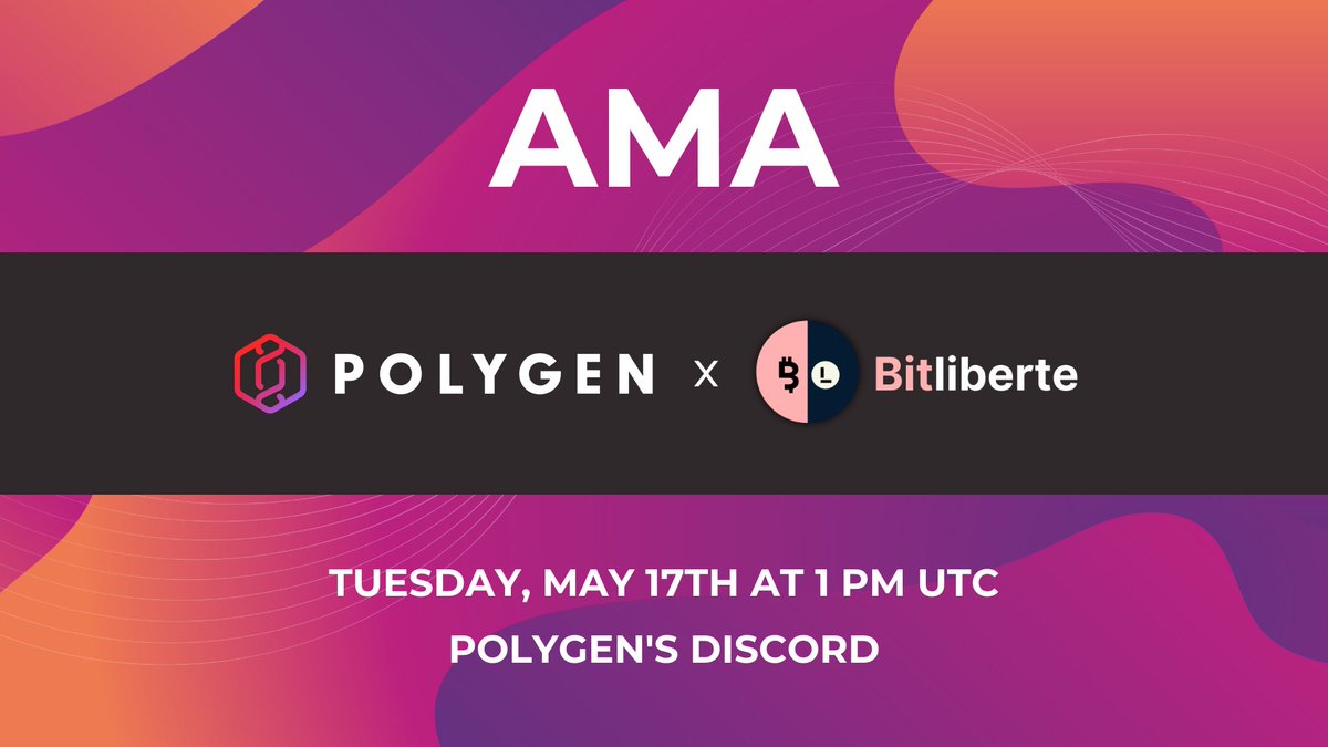Polygen_io's tweet photo. Who's ready for a good old-fashioned AMA featuring the FashionFi ecosystem @Bitliberte?

Well, we are! 

So let's jump into the world of crypto fashion with Bitliberte this Tuesday, May 17th at 1 PM UTC!

Don't be fashionably late. We start at 1 PM!
👉 https://t.co/HuKfScqsuN https://t.co/v8YxpGJnTD