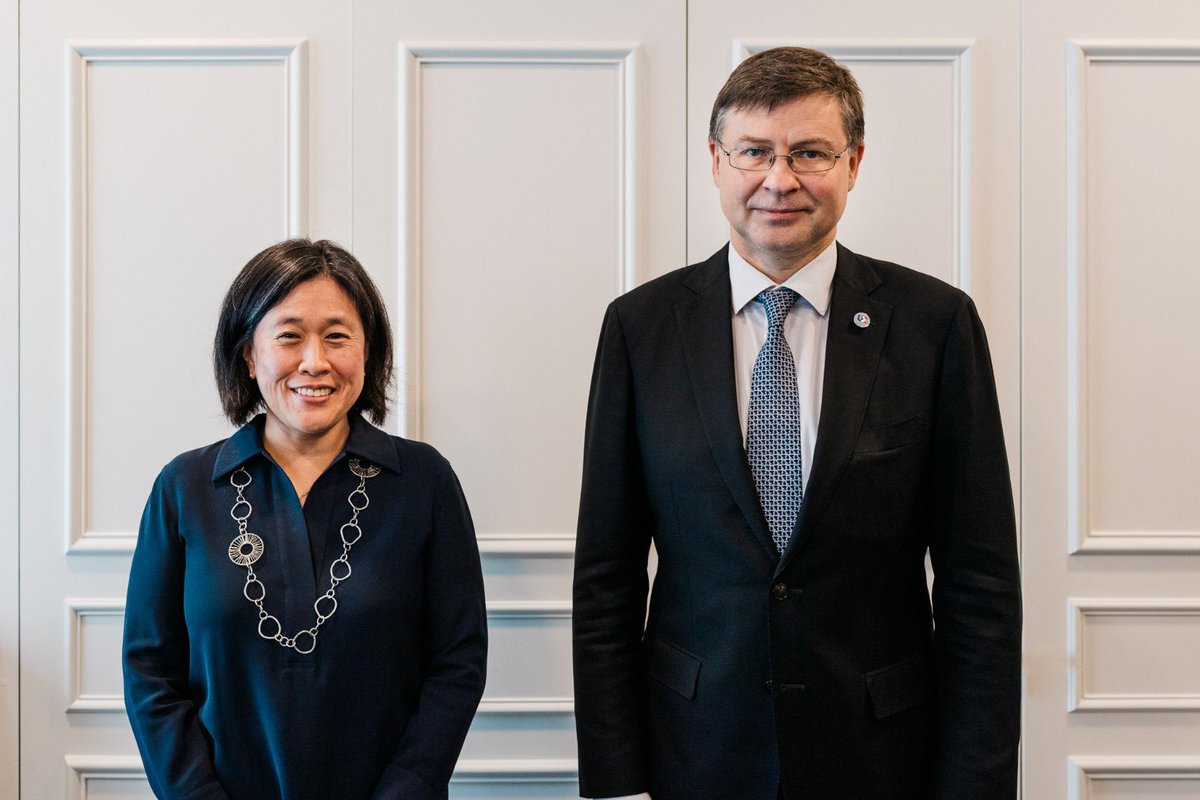 Great to see USTR <a href="/AmbassadorTai/">Ambassador Katherine Tai</a> on the margins of the 2nd 🇪🇺-🇺🇸 #TTC meeting in Paris. We discussed urgent challenges linked to Russia’s war in 🇺🇦, incl. global supply chains &amp; food security. 

Looking forward to progress on our green steel arrangement &amp; resolving #232 tariffs.
