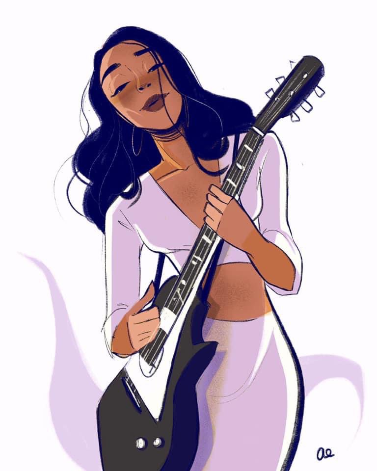 I hardly use Twitter but when I do it’s because #Sade is trending. My drawing of the queen. 👑