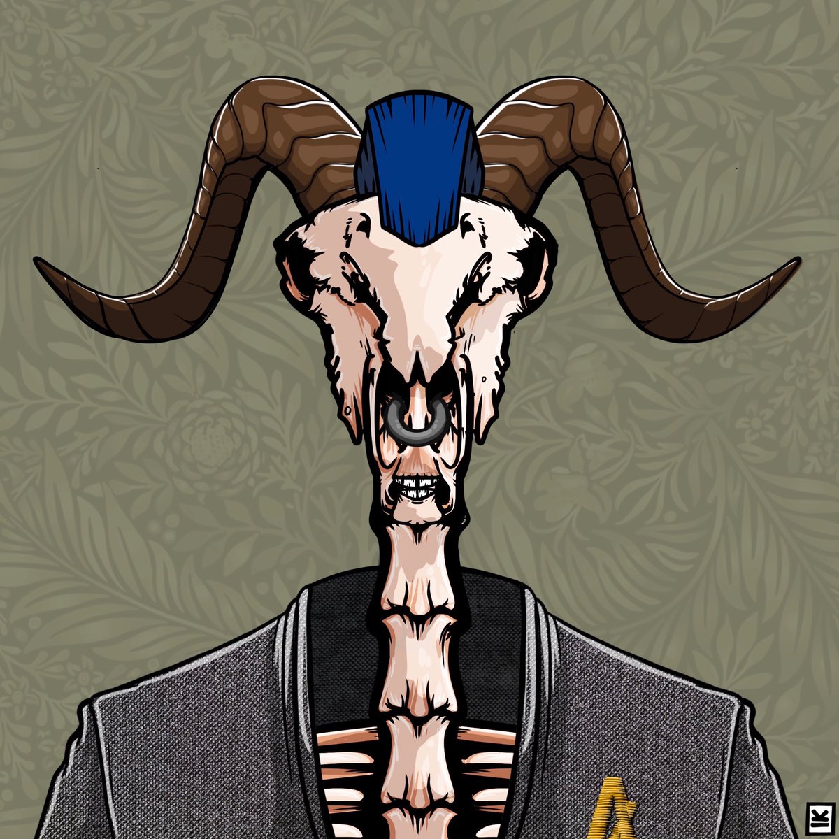 AlGoatsPFP's tweet photo. The Meat was ripped from the bone in Crypto Markets this week, so it’s the perfect time to Introduce this weeks @AlgogemsNFT Sunday 1:1 #AlGoat
Skeleton Goat!
A Skinny legend with perfect Blue Hair!
Ends tonight https://t.co/S0tQ7SLHbi
#AlgoNFT #Algo #NFTauction #AlgoFam https://t.co/2DFTlTvGJ4