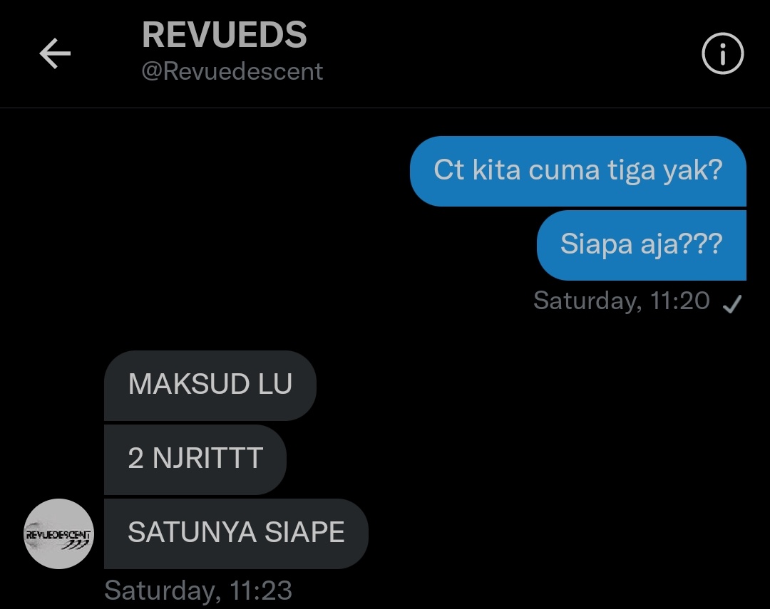 koojunhpe's tweet photo. Versi dm-nya. NJIRT GUE GUE MAAPIN GUE YA SELAMA INI NYUSAHIN ELU. @revueares @Revuegavin https://t.co/324t2mLUPc