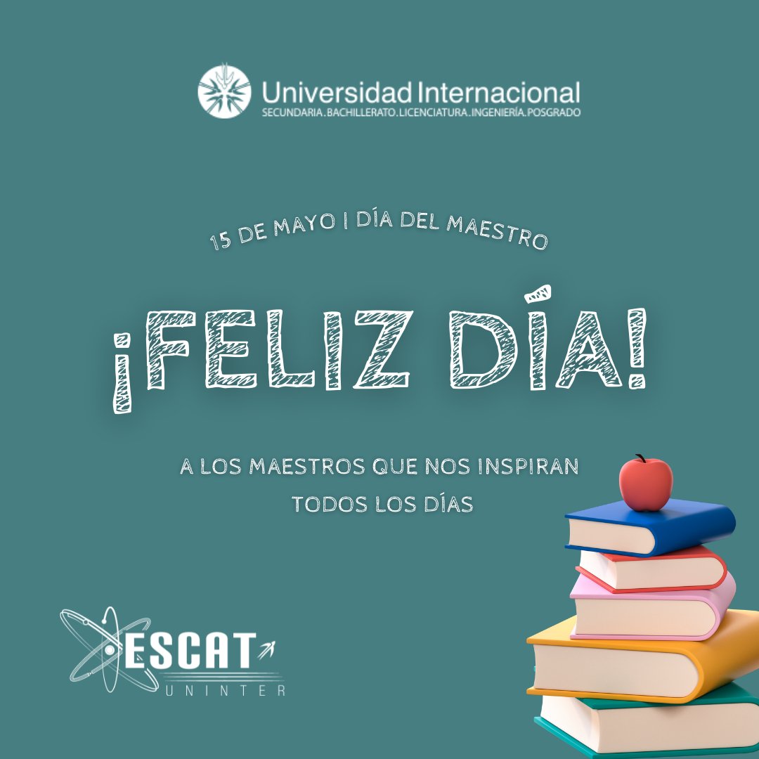EscatUninter's tweet image. Feliz #DíadelMaestro 👨🏻‍🏫: a ustedes que ponen todo su corazón en cada clase, apoyan a sus alumnos, escuchan, acompañan, son empático, dejan huella en cada uno de ellos y cada día hacen su mayor esfuerzo en esta hermosa labor que transforman vidas 🙏📚
#UninterTeConecta #ESCAT
