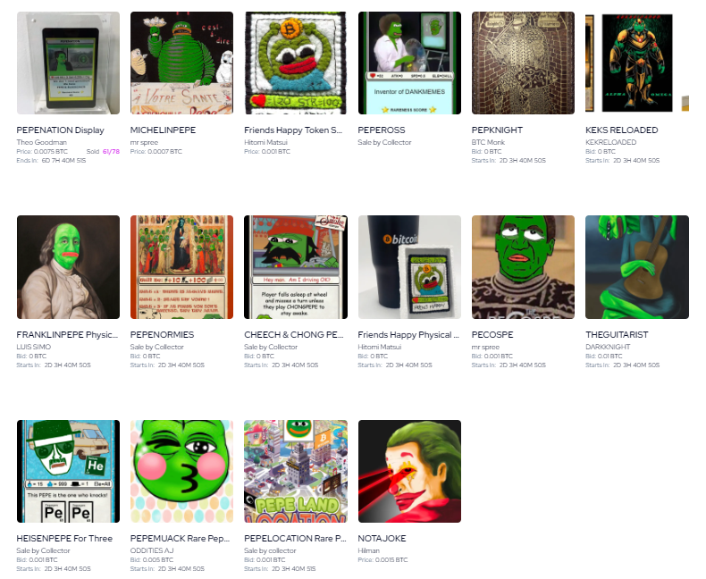 scarcedotcity's tweet photo. 🎨PEPEROSS &amp; Frens 🐸

Rare Pepes, Fake Rares &amp; Frens

Auctions &amp; Sales drop TUESDAY 19 UTC / 3pm ET / 12pm PT

🔗https://t.co/4C7eOKIXj4 https://t.co/HagXdA5qvq