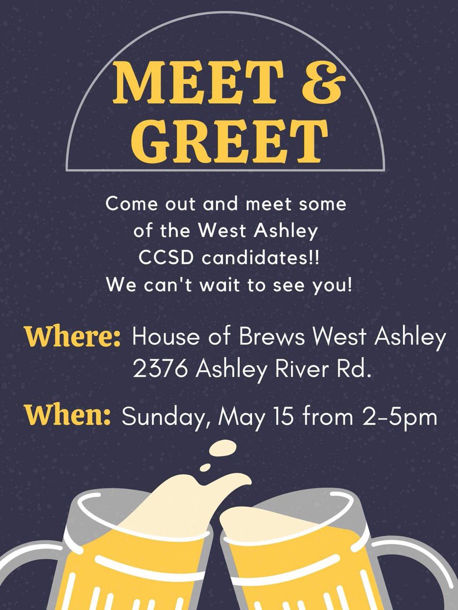 I’m looking forward to meeting parents, educators and voters this afternoon! Thanks House of Brews for hosting this event!