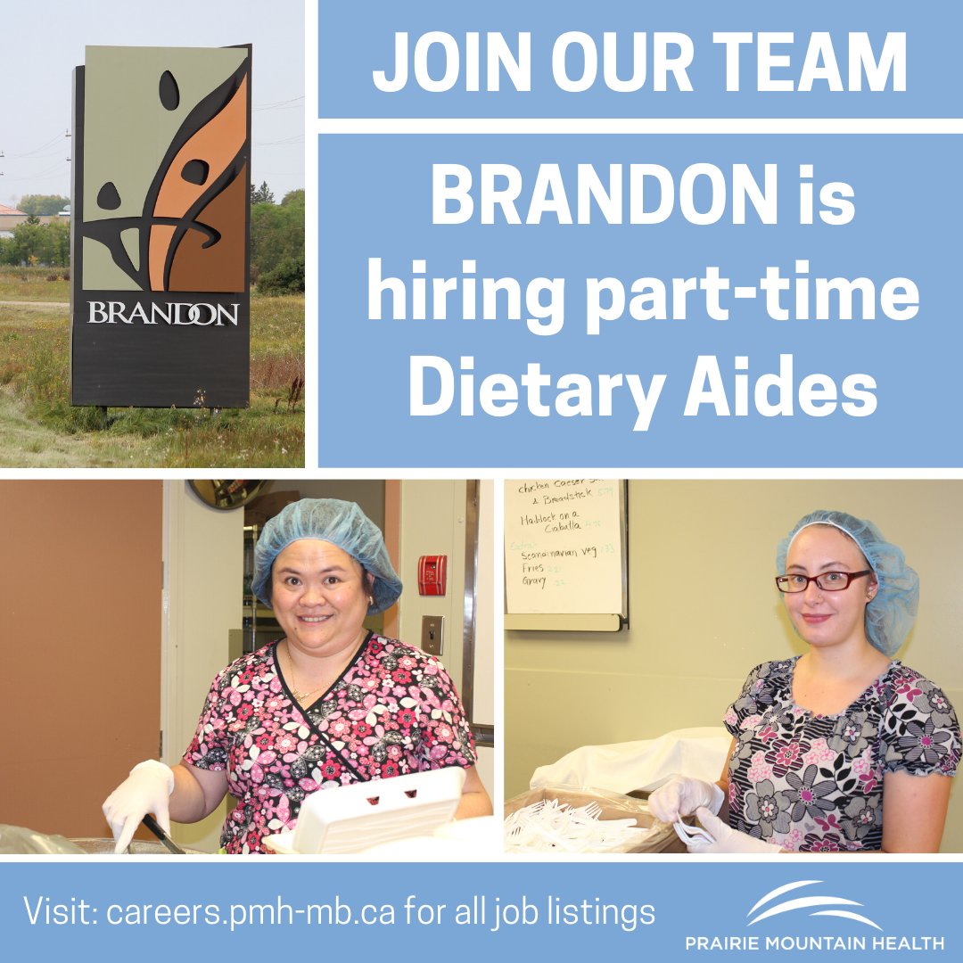 Prairie Mountain Health on Twitter: "#BRANDON is hiring part-time ...