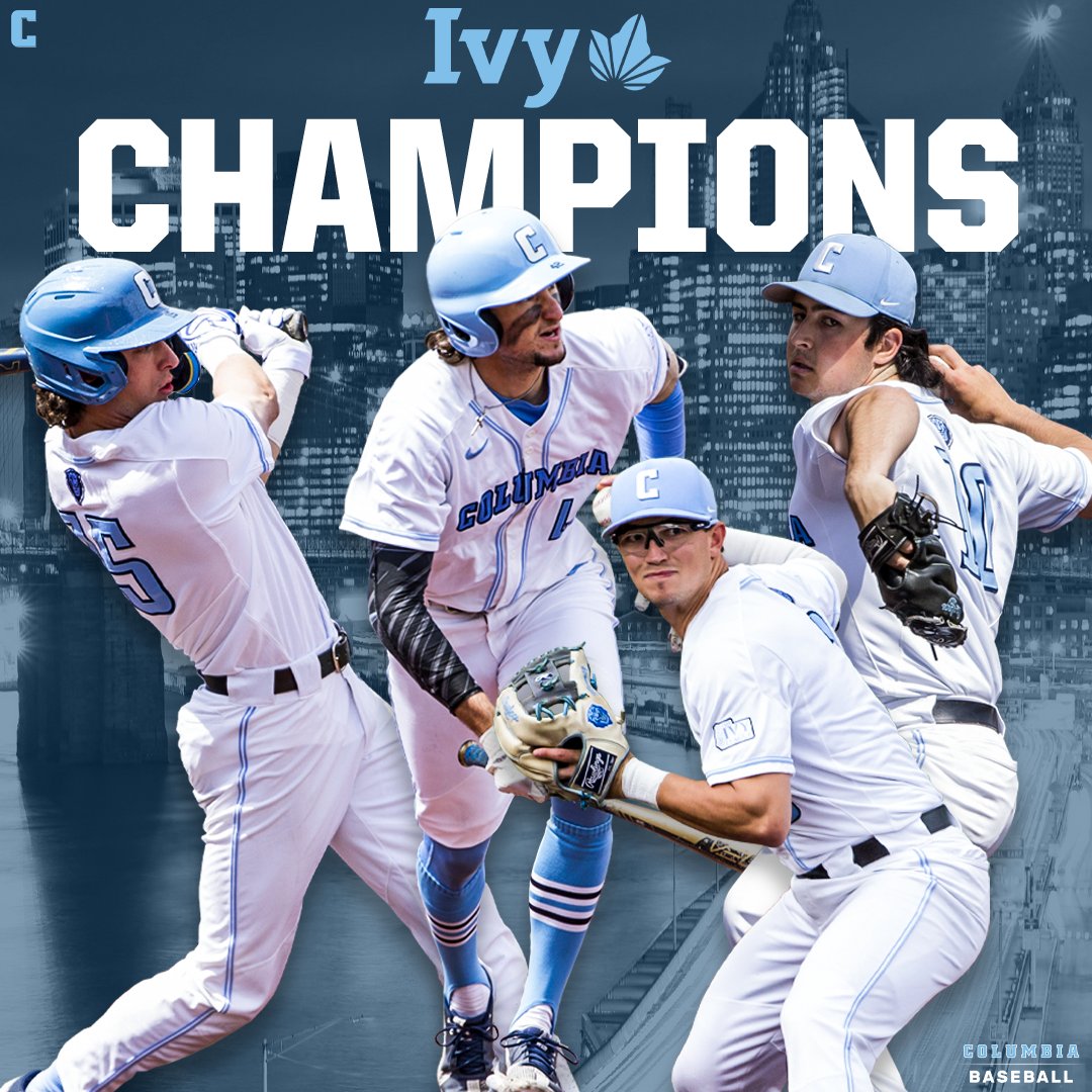 CULionsBaseball's tweet photo. 🏆 CHAMPIONS 🏆

Columbia has clinched at least a share of the @IvyLeague title!! 

#CHAMPIONS | #RoarLionRoar https://t.co/3pDmxySDX8