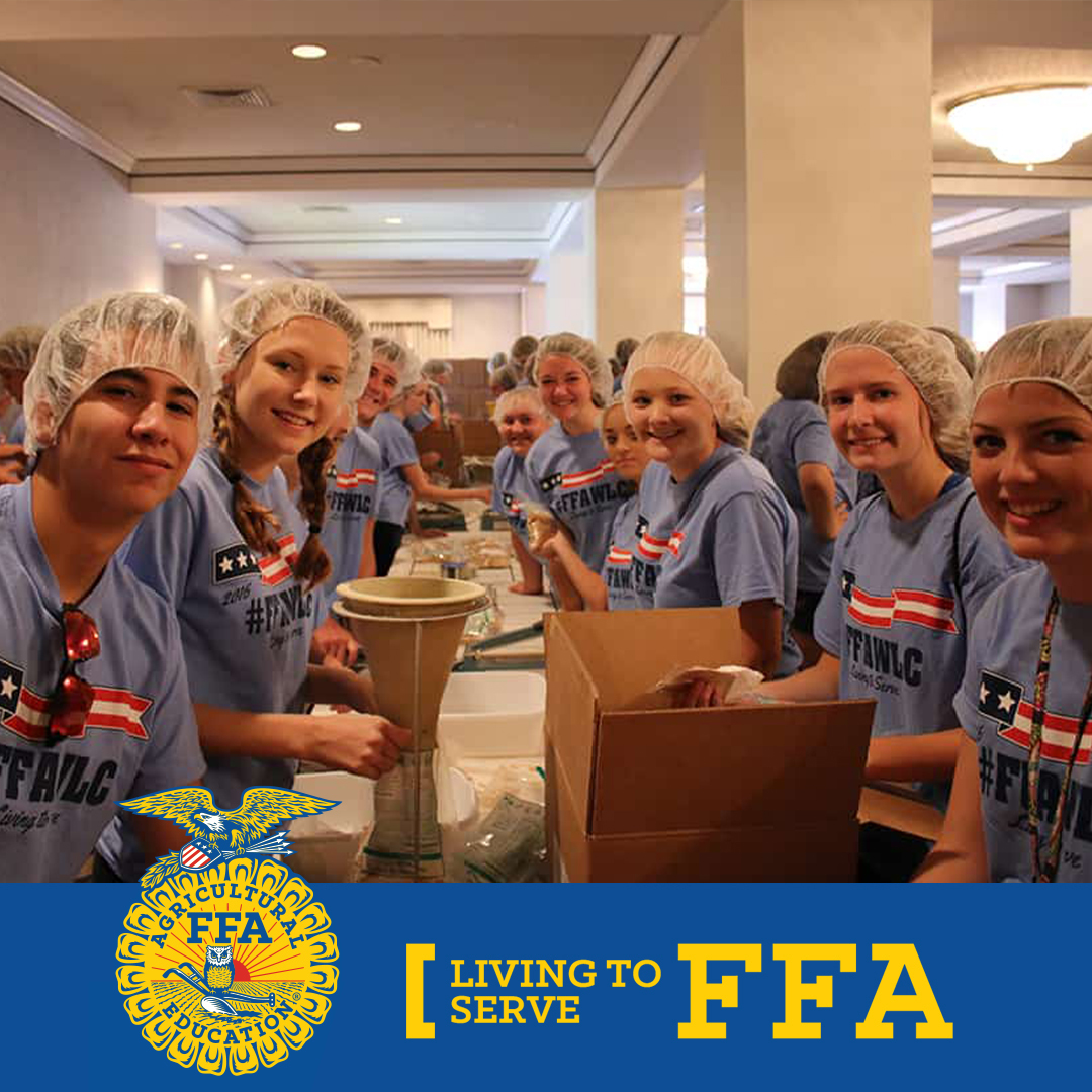We are proud to support the next generation of world-changing leaders through the FFA! The FFA Living to Serve grant provides middle/high school FFA chapters with up to $3,000 to support a service-learning project that spans an entire school year.