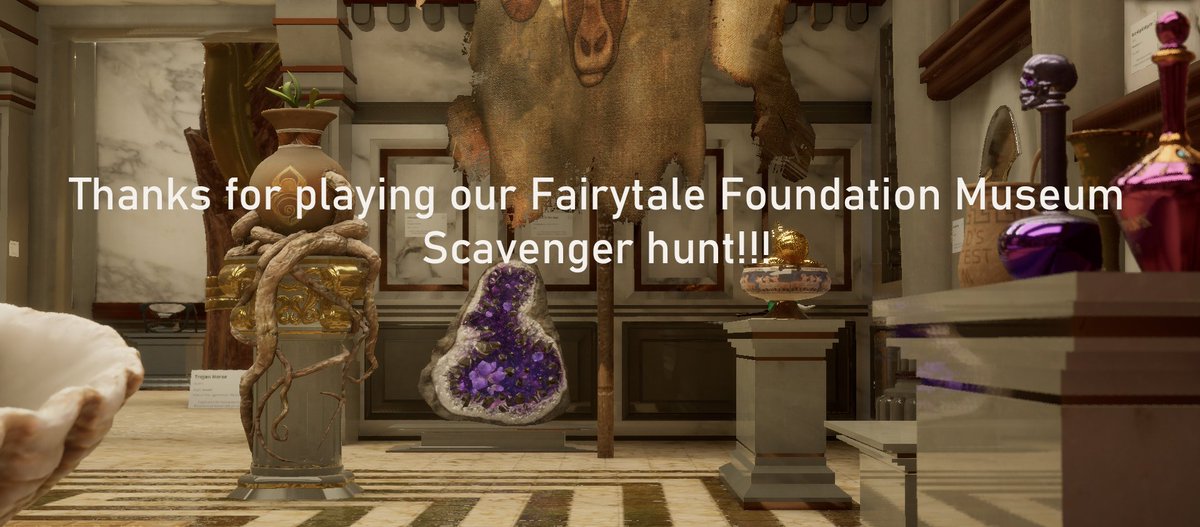 PANO_Verse's tweet photo. Thanks for playing our Fairytale Foundation Museum Scavenger Hunt!!! Totals will be counted up and we will announce the winner!! #panopolis #games #virtualreality #comingsoon #fairytalemuseum #greekmuseum #gratitude #fairytale #greek #museum #game https://t.co/9oLhz6yoZF