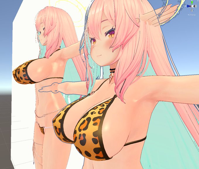 綺麗な揺れにするために胸サイズを1.1倍まで戻した☺️ 