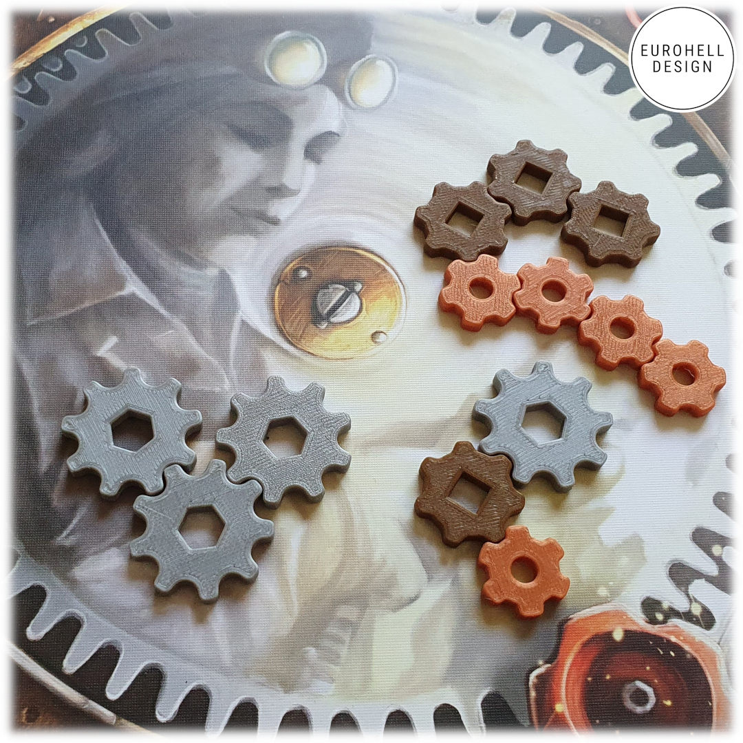 Eurohell_Design's tweet photo. Today we show you our new upgrade tokens for Corrosion ⚙️😍. In the next few days until the release there will be more insights about the Organizer. Stay curious! 

#eurohelldesign #corrosionboardgame #deepprintgames #eurogames #boardgameupgrades #boardgames https://t.co/VhuanPsbSg