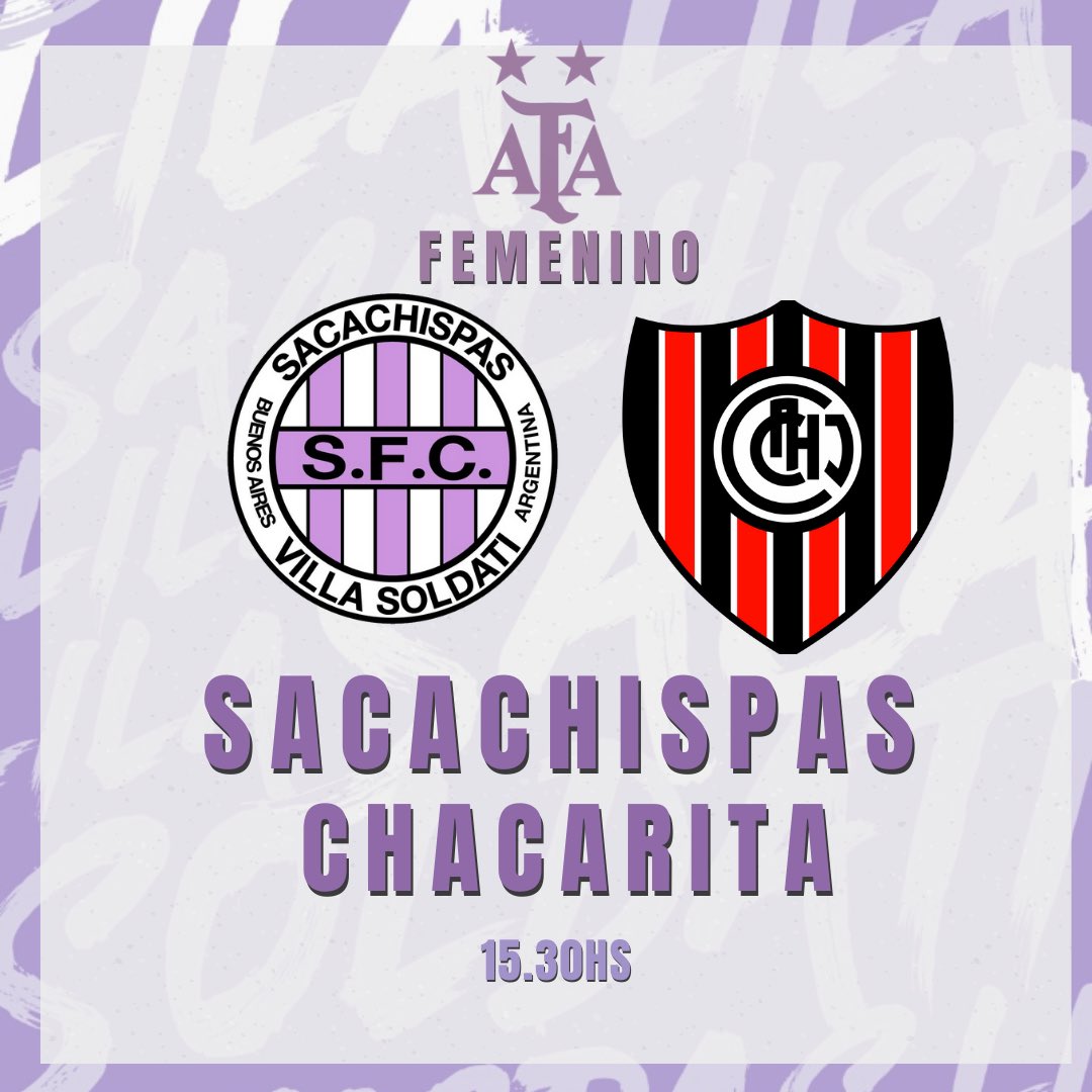 SacachispasOK's tweet photo. #FutbolFemenino Veni a alentar a las pibas hoy al estadio Beto Larrosa💜 https://t.co/8aWTTd4w6d