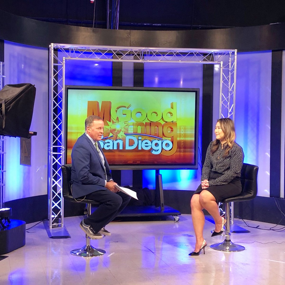 junecutter's tweet photo. Favorite way to start the day! Thank you for having me on the show @KUSINews ☀️ #AD76 #BreakUpWithBrian #VoteJuneInJune https://t.co/riFjavjNPr