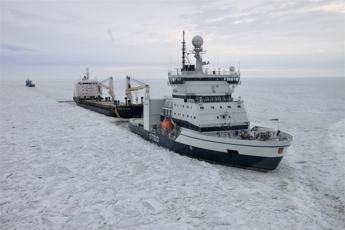 After a staggering 172 of #icebreaking operations since the 9th of December, #icebreaker #Otso arrives back in #Helsinki today. The #ice-winter was long for this remarkable ship ⛴. For Otso this was the longest season in history since 1985.