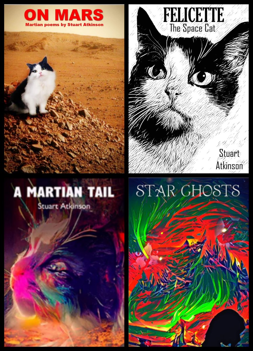 A long overdue biography of Felicette, the space cat... a collection of Mars-inspired poetry... a ghost story set beneath the northern lights and a novel telling the tale of the first cat to go to Mars... all available now on Kindle. RTs appreciated :-) amazon.co.uk/FELICETTE-Spac…