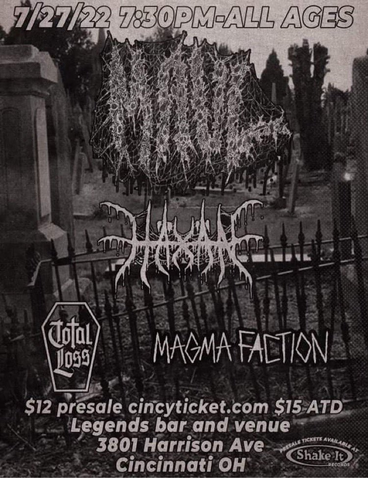MagmaFaction's tweet photo. We're raiding Legends Bar &amp; Venue again in July to annihilate the stage with @MAUL701, @Haxan_OHDM , and @TotalLossOH! https://t.co/MK93Bc1q2x
