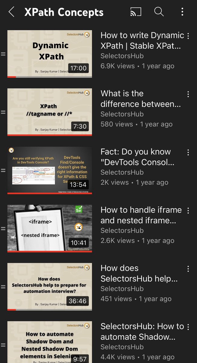 SanjayKumaarr's tweet photo. Follow this playlist to learn advanced xpath, DOM, iframe, shadow dom and automation concepts.
Playlist Link-
https://t.co/FNAutu5B1w

#xpath #playlist #selectors #shadowdom #iframe #shadowroot #automationtesting https://t.co/zTW7a71JZZ