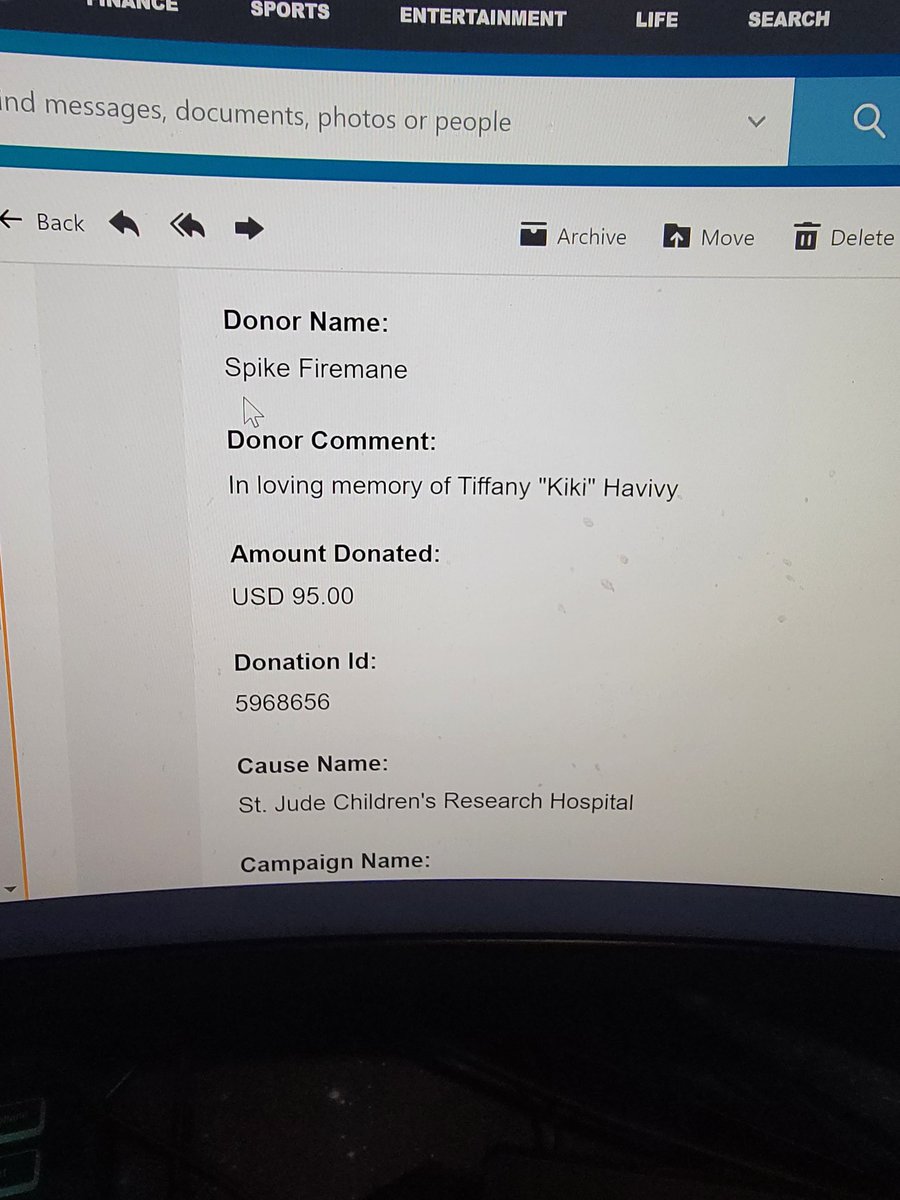 SpikeFiremane's tweet photo. @Kikiandami @tarastrong I donated $95 to @StJude in Kiki's memory! https://t.co/pQ9XR9DCoz