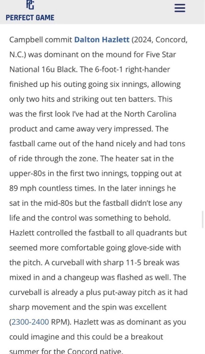 Good write up from my performance at <a href="/PG_Georgia/">Perfect Game Georgia</a> .
<a href="/RZeigler35/">Robert Zeigler</a> @X2Athletics 
<a href="/BackwardAcademy/">BackwardKAcademy</a> 
<a href="/TrojanPride1/">NCHS Baseball</a>
