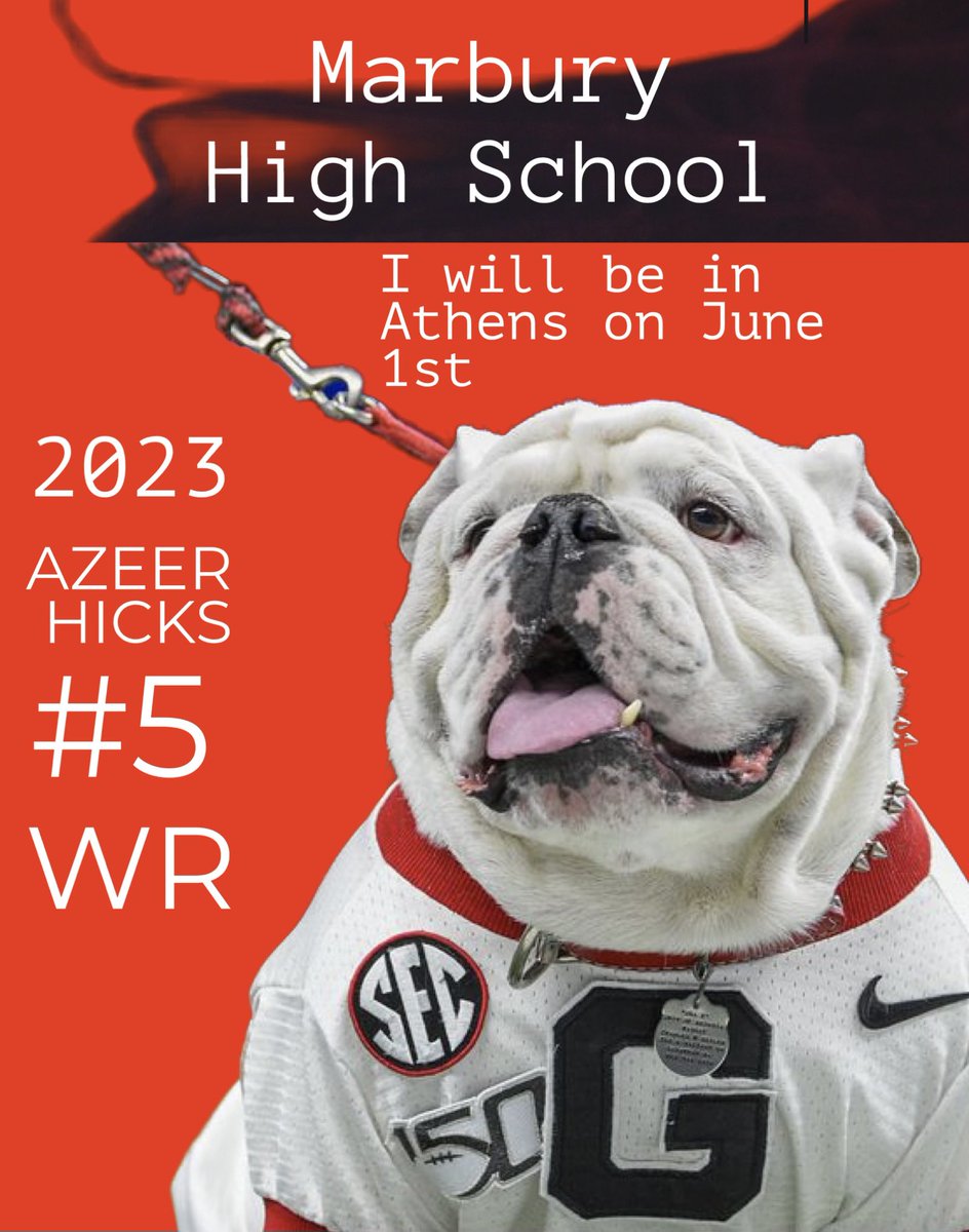 I will be in Athen on June 1st <a href="/CJtheCch/">Coach CJ Harris</a> <a href="/haydenstockton1/">Hayden Stockton</a> <a href="/KirbySmartUGA/">Coach Kirby Smart</a> <a href="/GeorgiaFootball/">Georgia Football</a>