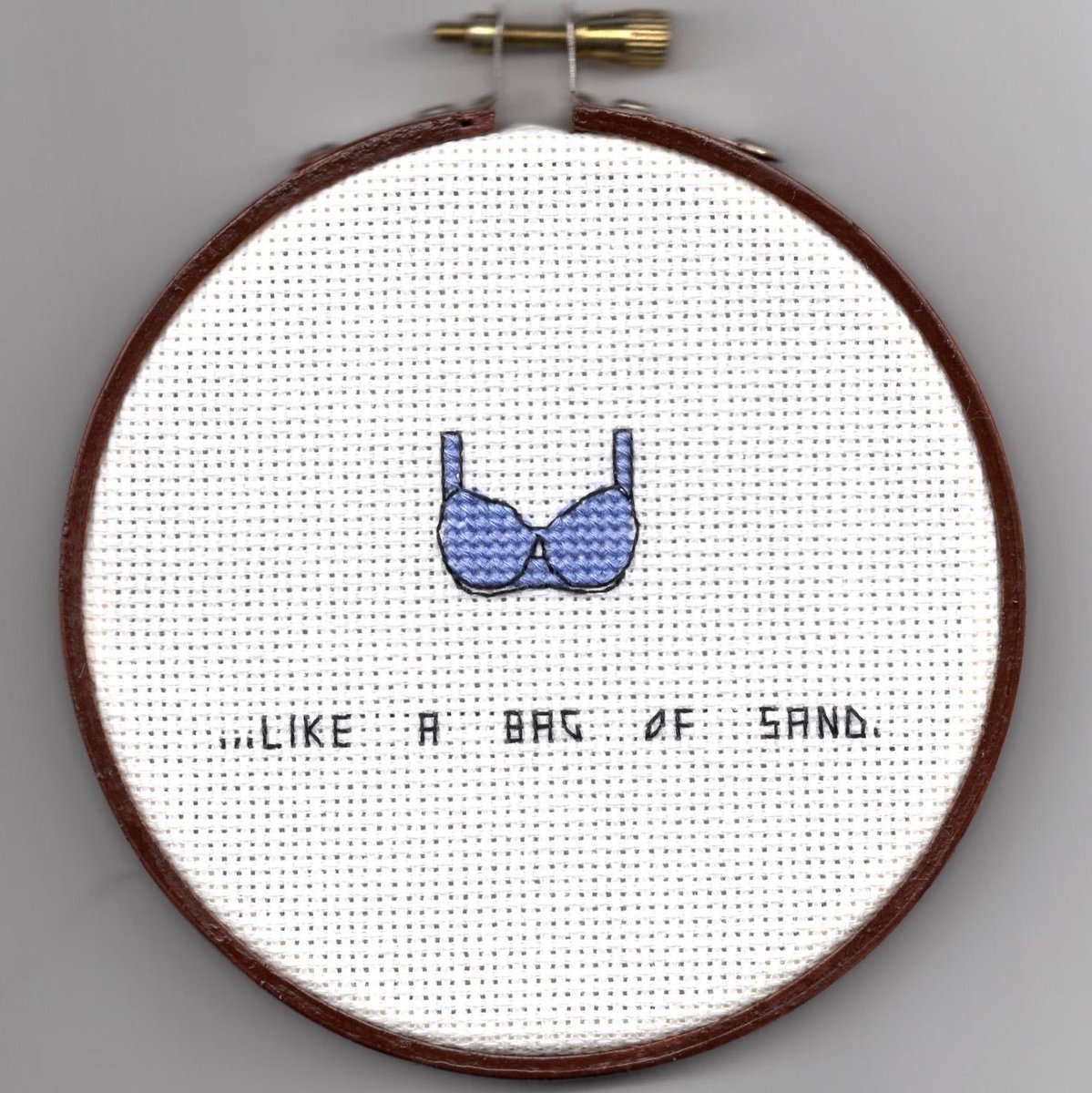 Galleries1988's tweet photo. It’s coming up on a brand new Oh Sew Wednesday - with brand new hoops available from the artist. So we figured we’d show you this one, inspired by 40 Year Old Virgin. Click here to purchase this one now: https://t.co/lZoU2Vm72T https://t.co/SJmRJ5Py6a