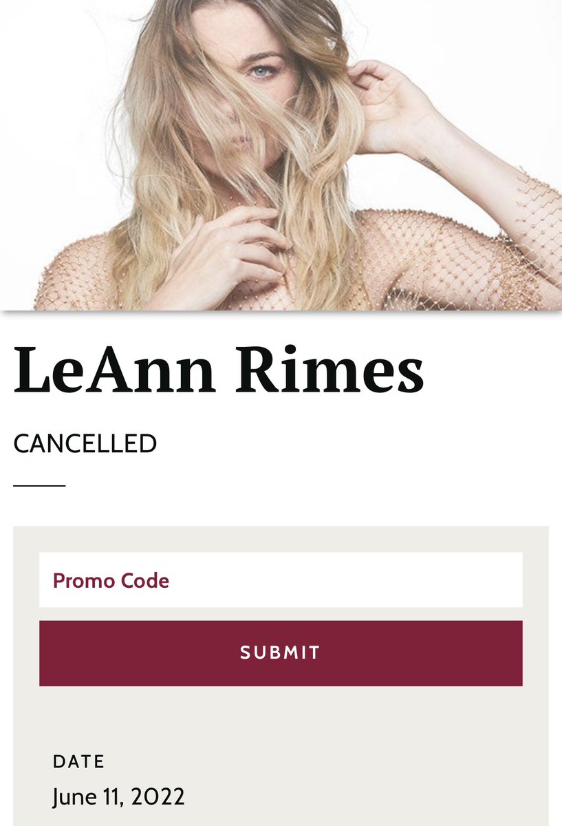 reydenberg's tweet photo. Well there goes my birthday concert. 😭 @leannrimes #cancelled #butwhy https://t.co/oe6nJjN8fi