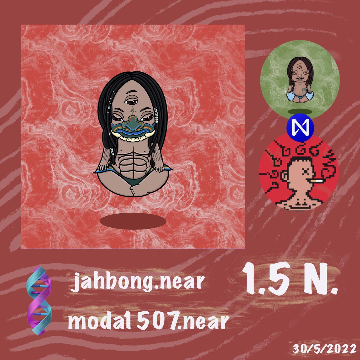 🧬Fusion is complete, thanks for this fun idea.  <a href="/arjanaud/">Yant NFT❤️Memecoin</a>  🔥❤️            paras.id/token/x.paras.… ————————————#NFTTHAILAND  #NFTCommmunity  #PARASnft  @ParasHQ  #Parasite  #nft  #NFT宣伝枠  #NFTfamily