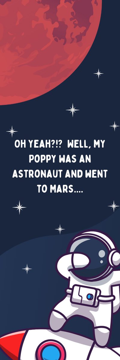 Butterf04210141's tweet photo. Oh yeah?!?  My Poppy was an astronaut and went to Mars.  What did yours do?!? @NASA #grandpa #Papa #Martian #family #lol #kids #mypoppy https://t.co/6y6MZeEqOm