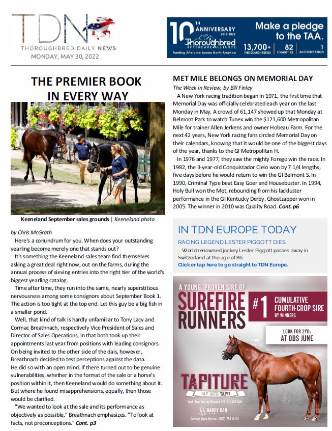 A detailed analysis of the numbers proves Book 1 at Keeneland is the sale's premier book. Chris McGrath  breaks down the numbers in Monday's TDN. thoroughbreddailynews.com/pdf/tdn/tdn220…
