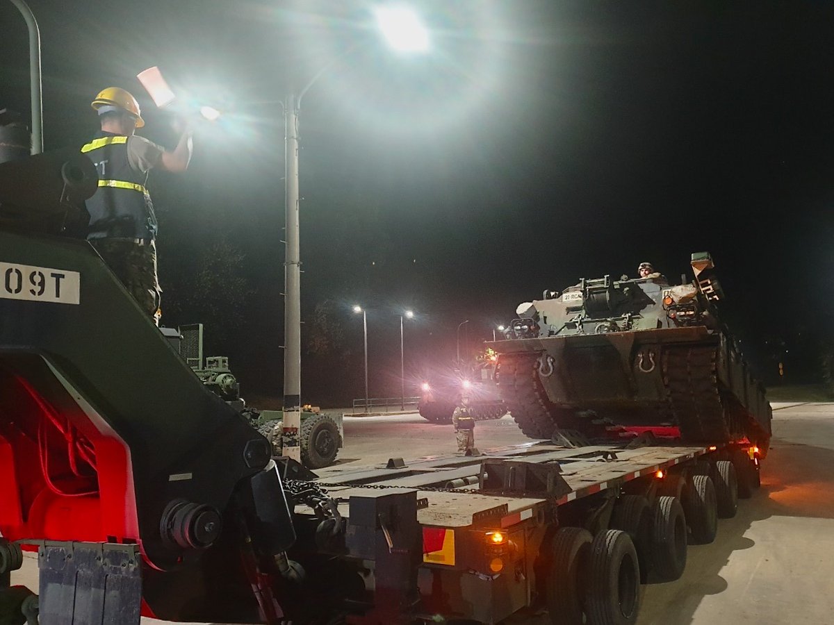Heavy Equipment Transporters from 7th Korean Service Corps Co. prepare to move armored vehicles from Camp Casey and Camp Stanley to training sites.
#ServiceFirst #oneteam #EverySoldierCounts @USArmy @19thESC