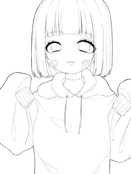 フリー線画のtwitterイラスト検索結果