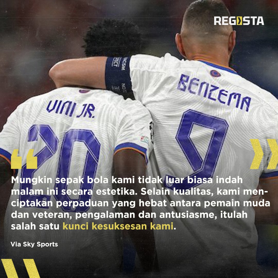 registaco's tweet photo. Penasaran sama apa yang Ancelotti kasih tahu kepada pemain Real Madrid sebelum pertandingan final UCL? Mental juara is in their veins. https://t.co/tqmPlUZY1K