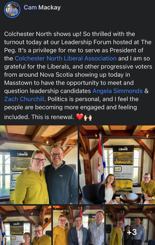 MerlynDSmith's tweet photo. Special thanks to our @CNorthLiberals President, Cam MacKay, fellow board members: Hon. Karen Casey, @StephenTobin, Amanda Langille, Joy Graham, Ruth Leggett &amp; Rollie Lynds for organizing today's Leadership Candidate Forum with @AngelaForNS and @zachchurchill.  #nspoli #cdnpoli https://t.co/jldpsZWBtf