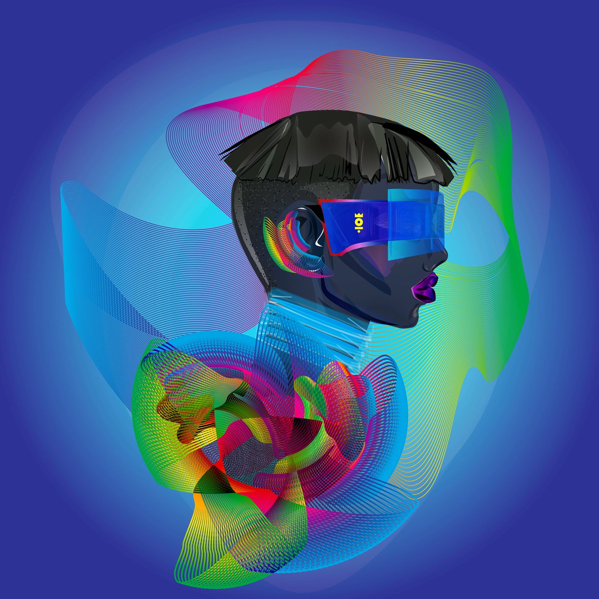 We L-O-V-E this retro, futuristic and chic #Womanoid. ✨

This one would look amazing as a Metal Print. 👀 What do you guys think? 

#NFT #WomenInNFT