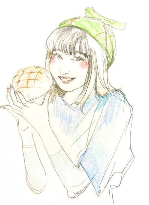 「女の子 メロンパン」のTwitter画像/イラスト(新着)