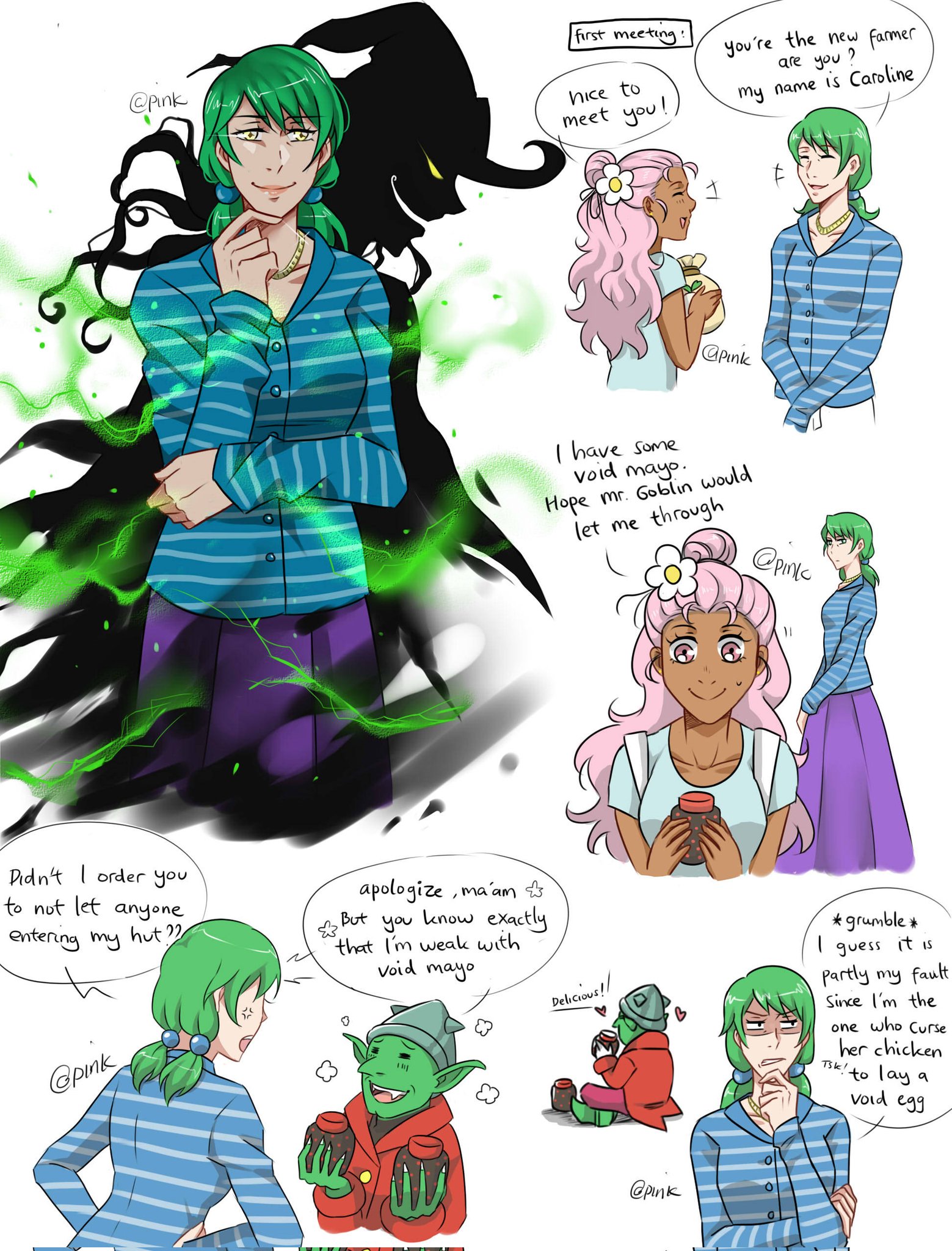 Pinkalala 💗 on X: Stardew valley AU where Caroline is actually the  witch😏 Have this random idea when Im online hiatus StardewValley SDV  t.cocHqm5yoOKD  X