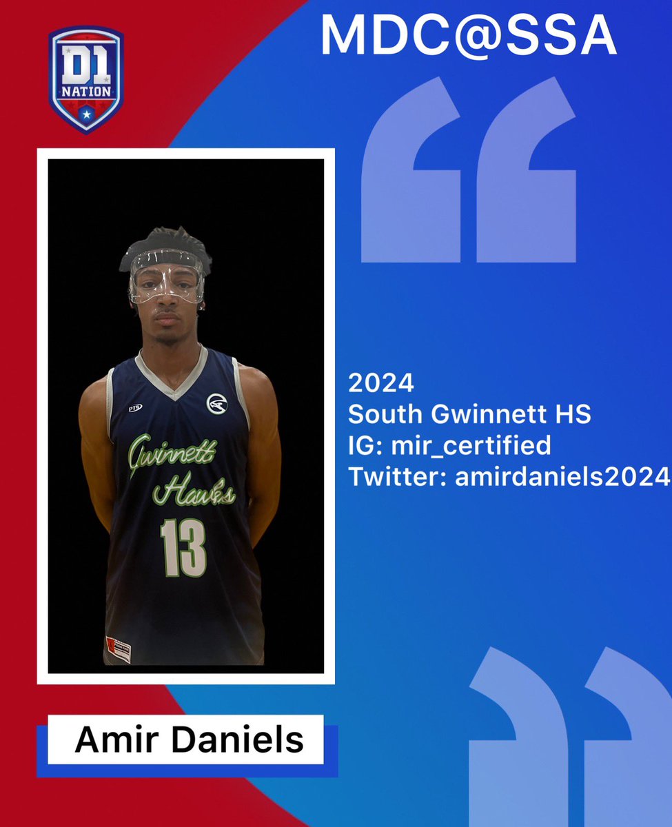 24’ Amir Daniels showcased his ability to score in the post. Runs the lane well in transition and is a strong rebounder. 

Next stop Atlanta Invitational June 10-12 💨💨

<a href="/SouthGwinnettHS/">Mr. Clay Hunter SGHS</a> 
<a href="/amirdaniels2024/">Amir Daniels</a>